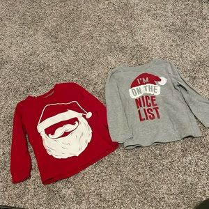 2T long sleeve Christmas shirts